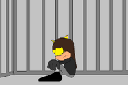 Nancy in Darrienne's prison cell