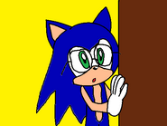 Young Sonic listening to Damas talking to his adopted parents