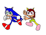 Young Sonic and Young Nancy playing