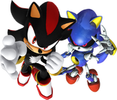 Shadow e Metal Sonic Artwork - Sonic Rivals 2