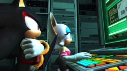 Rouge hackt een futuristiche computer, .