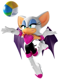 Rouge slaat een volleybal in de 2016 Olympische Spelen, .