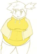 Misty's weight gain and appearance after she left Sinnoh and during her time at the Cerulan Gym.