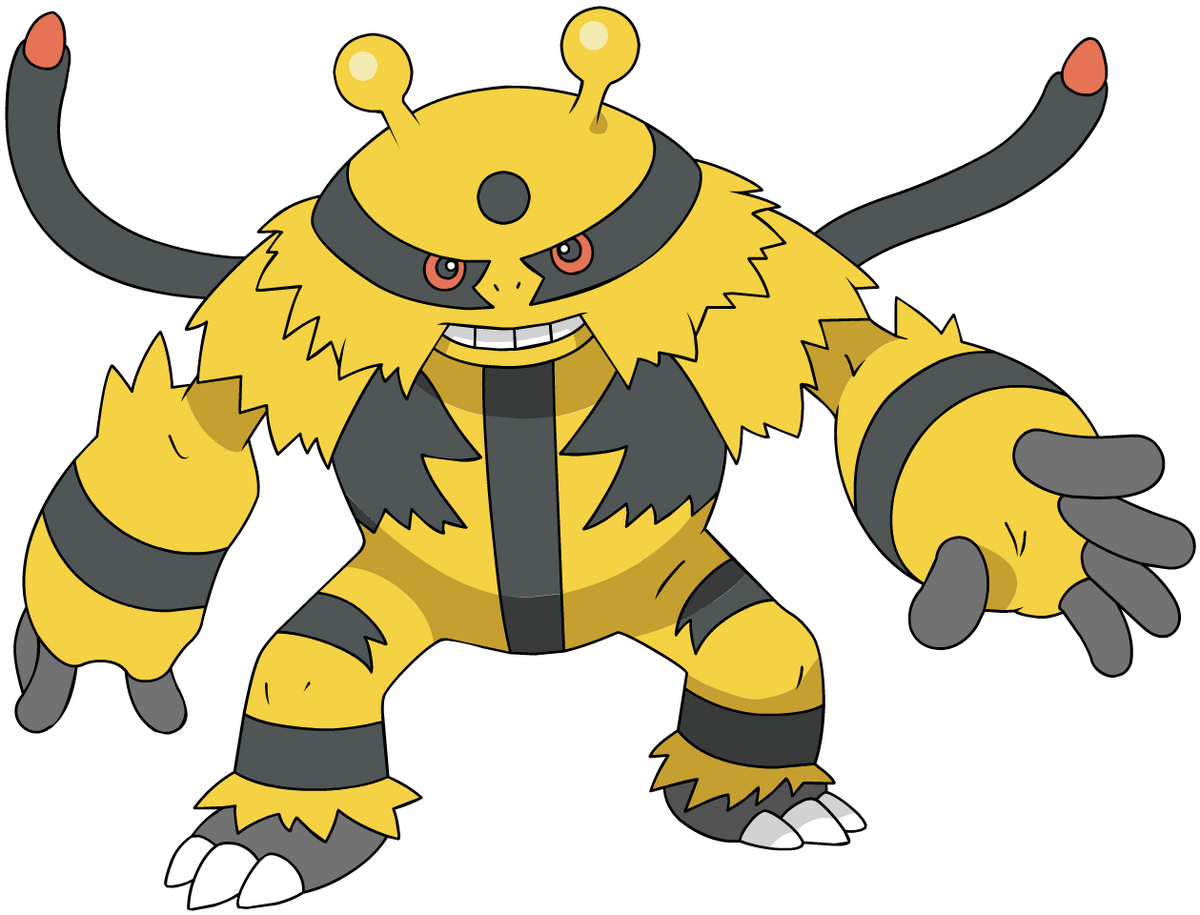 Download Electabuzz With Blue Thunder Wallpaper | Wallpapers.com