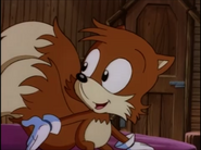 Tails talk to Aunt Sally what happen to Robotnik's place.