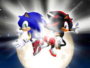 Sonic et Shadow dans Sonic Adventure 2