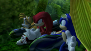 Knuckles et Sonic caches