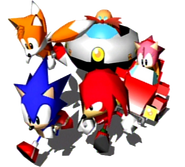 Sonic and Tails, Amy, Knuckles and Robotnik