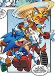 Sonic et Tails embrassent Antoine