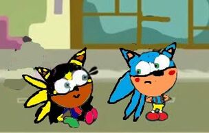 Klonoa blushes at Lizzy