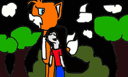 Marsha singing "It'll Be Okay" with an image of Tails behind her, before she becomes a forever Sonic Character