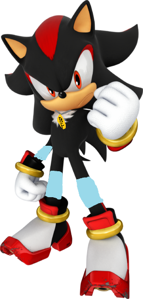 OBJ file Shadow the hedgehog on his motorcycle - Sonic collection