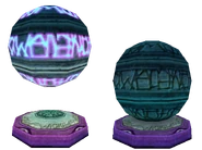 Ein nicht aktivierter Orb Schalter (rechts) und ein aktivierter Orb Schalter (links).