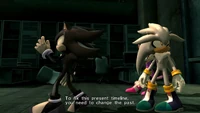Mephiles überzeugt Silver von der Idee in die Zeit zurück zu reisen