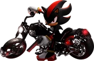 Shadow auf einen Motorrad der G.U.N in Shadow the Hedgehog
