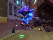 Shadow mit der gutartigen Chaos-Power in Shadow the Hedgehog.