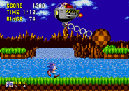Greenhillzoneboss shot1.png (8 KB) Sonic the Hedgehog beim Kampf gegen das Egg-Mobil