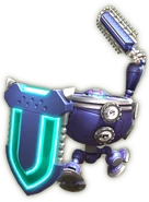 Ein Egg Fighter mit einem Elektro-Schild