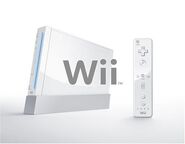 Eine weiße Nintendo Wii