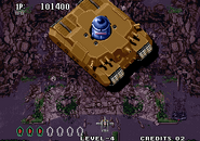 The Do-Ni Kai's eye turret in Sonic Wings 3.