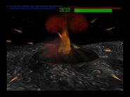 Gurabura exploding in Sonic Wings Assault.