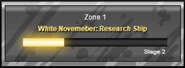 The zone progress bar, misspelling the location as White Novemeber.