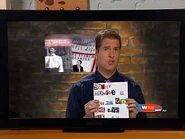 Ryan Laughlin showing the Sonny hate note on Tween Weekly TV.