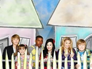 Cast of SWAC: from left: Sterling Knight, Allisyn Ashley Arm, Brandon Mychal Smith, Demi Lovato, Tiffany Thornton, Doug Brochu.