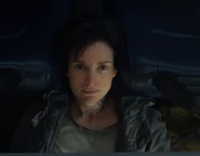 Luisa in Self Portrait in Blue Bathroom