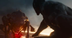 Venom being confronted a .