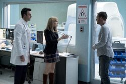 Anne and Eddie in a lab promotional still