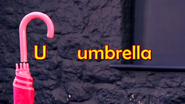 U for umbrella