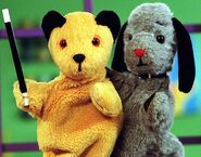 Sooty and Sweep as they appeared in the later season