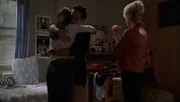 Noah and  hug during 's visit to .