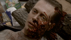 Tony Blundetto is executed by Tony Soprano with a 12-gauge shotgun.