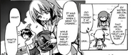Ikaros becoming anxious when after losing her watermelon.