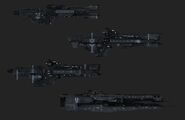 Render of the Charon, Paris, Stalwart, and Strident frigates.