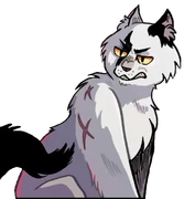 Mustatähti-TPB-1.png (482 KiB) Mustajalka sarjakuvaromaanissa The Prophecies Begin, volume 1.