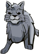 Harmaatassu sarjakuvaromaanissa Exile from ShadowClan.