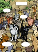 Myrskyklaani sarjakuvaromaanissa Ravenpaw's Path.