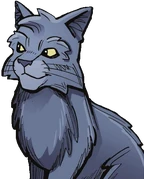 Harmaaraita sarjakuvaromaanissa A Shadow in RiverClan.