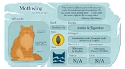 Perhonsiiven tietosivu virallisella Warrior Cats -sivustolla.