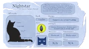 Yötähden tietosivu virallisella Warrior Cats -sivustolla.