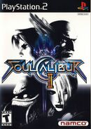 The front North American boxart for Soulcalibur II (PS2 version)