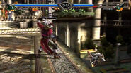 Cervantes knocks Patroklos out of the ring in Soulcalibur V