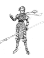 Early Kilik concept art from Soulcalibur