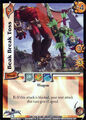 "Beak Break Toss" card featuring Tira and Astaroth from Universal Fighting System