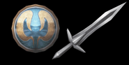 Ω Sword & Elk Shield (1P) in Soulcalibur: Broken Destiny