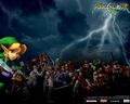 The cast and Link from Soulcalibur II