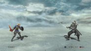 Pyrrha Ω's Floor Sweeper in Soulcalibur V.